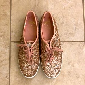 Kate Spade By Keds Sparkly Pink Tennis Shoes